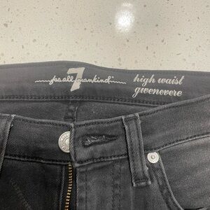 7 For All Mankind Women's Dark Gray High Rise Jeans
